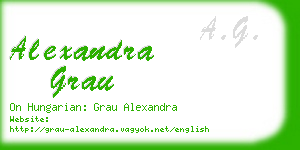 alexandra grau business card